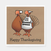Serviette En Papier Serviettes d'Humour de Thanksgiving (Devant)