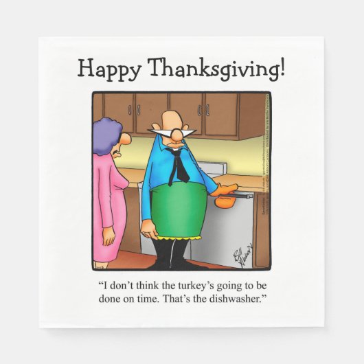 Serviette En Papier Serviettes d'Humour de Thanksgiving (Devant)