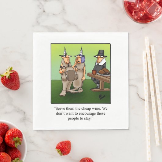 Serviette En Papier Serviettes d'Humour de Thanksgiving (En situation)