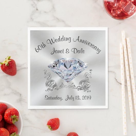 Serviette En Papier Serviettes Diamant Personnalisées (En situation)