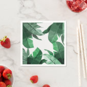Serviette En Papier Serviettes d'impression de palme tropicale (En situation)