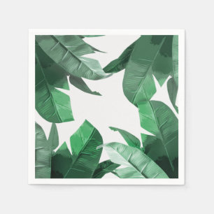 Serviette En Papier Serviettes d'impression de palme tropicale
