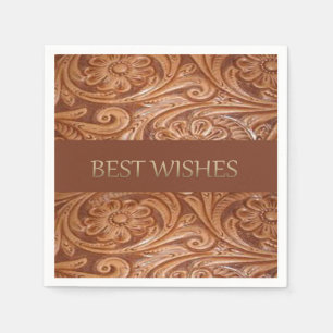 Serviette En Papier Serviettes d'impression en cuir de Western Party