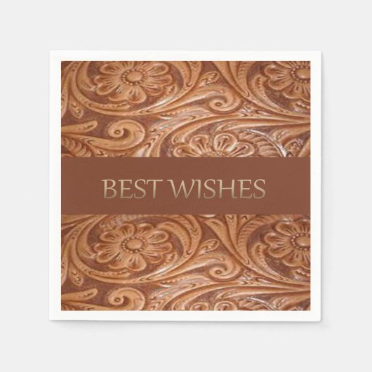 Serviette En Papier Serviettes d'impression en cuir de Western Party (Devant)