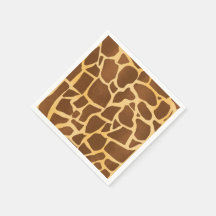 Serviettes d'impression Giraffe