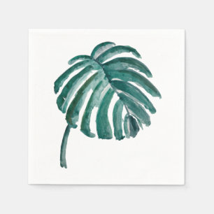 Serviette En Papier Serviettes d'impression tropicale à feuilles verte