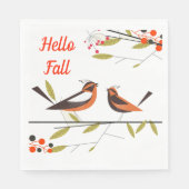 Serviette En Papier Serviettes d'oiseaux d'automne (Devant)