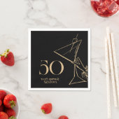 Serviette En Papier Serviettes d'or moderne 50e anniversaire (En situation)