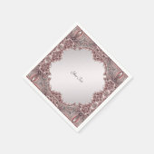Serviette En Papier Serviettes d'ornement rose (Coin)
