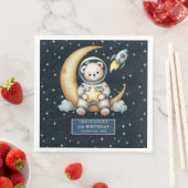 Serviette En Papier Serviettes d'ours spatial personnalisées pour la f (En situation)