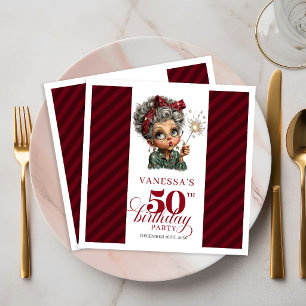 Serviette En Papier Serviettes drôles d'anniversaire 50 ans Décoration