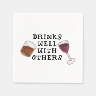 Serviette En Papier Serviettes drôles vin et humour d'alcool de