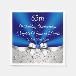 Serviette En Papier Serviettes du 65e anniversaire en 3 tailles, saphi