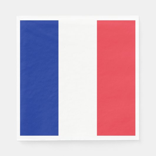 Serviette En Papier Serviettes du drapeau français (France) (Devant)