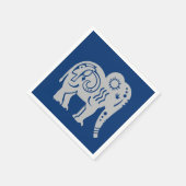 Serviette En Papier Serviettes du géant sacré (gris) (Coin)