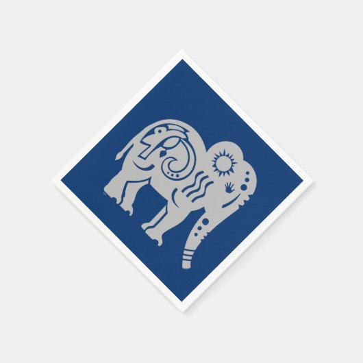 Serviette En Papier Serviettes du géant sacré (gris) (Coin)