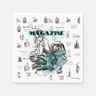 Serviette En Papier Serviettes du magazine de mode féminin