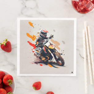 Serviette En Papier Serviettes du Motocross Party
