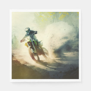 Serviette En Papier Serviettes du Motocross Party