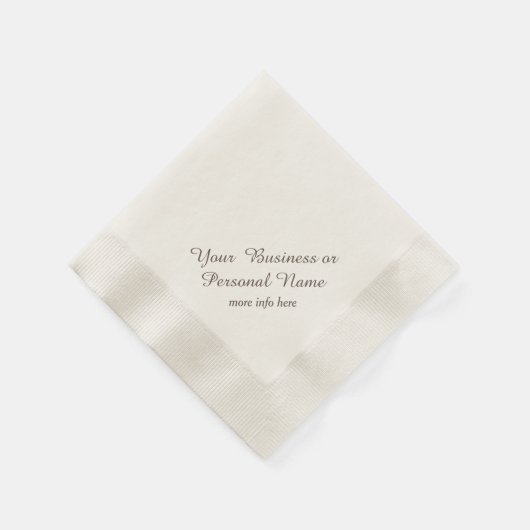 Serviette En Papier serviettes ecru personnalisées (Coin)