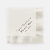 Serviette En Papier serviettes ecru personnalisées (Devant)