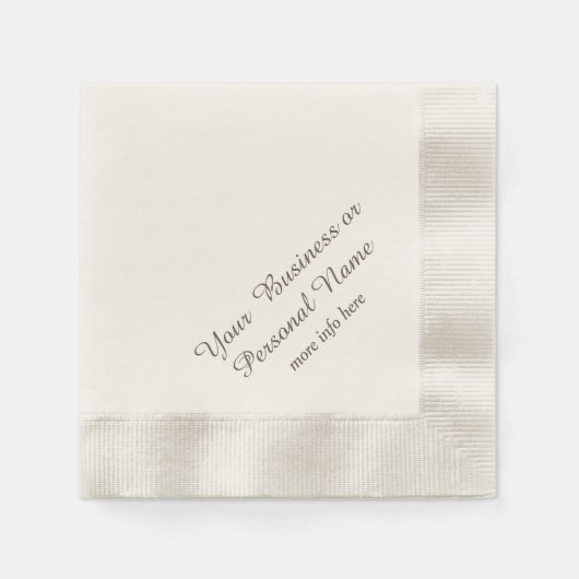 Serviette En Papier serviettes ecru personnalisées (Devant)