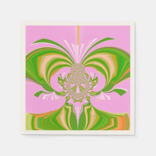 Serviette En Papier Serviettes Edgy Pink Chic Motif (Devant)