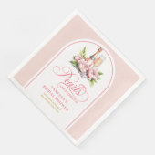 Serviette En Papier Serviettes élégantes aquarelle perles et prosecco (Coin)