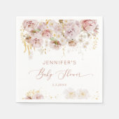 Serviette En Papier Serviettes élégantes bohème florales pour baby sho (Devant)
