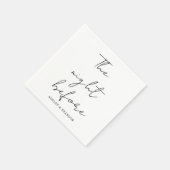 Serviette En Papier Serviettes élégantes Calligraph Script La Nuit Ava (Coin)