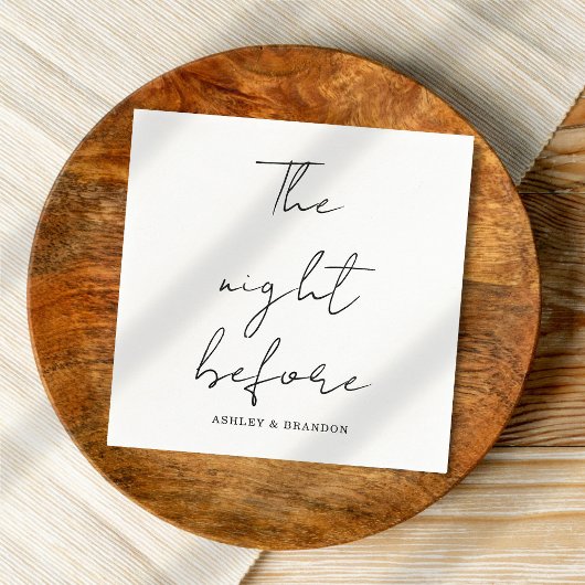 Serviette En Papier Serviettes élégantes Calligraph Script The Night B