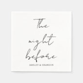 Serviette En Papier Serviettes élégantes Calligraph Script The Night B (Devant)