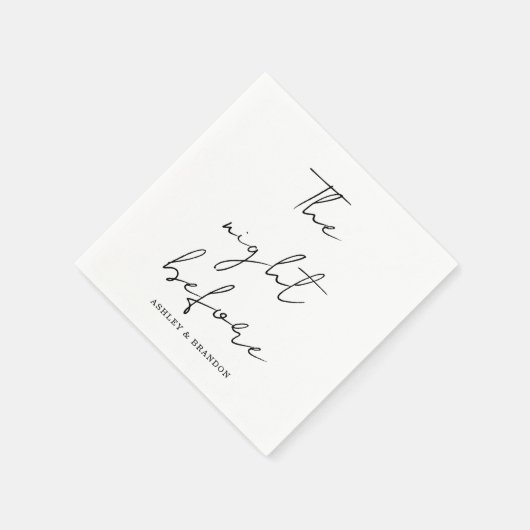 Serviette En Papier Serviettes élégantes Calligraph Script The Night B (Coin)