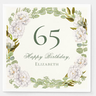Serviette En Papier Serviettes élégantes en ivoire florales pour 65e a