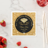 Serviette En Papier Serviettes élégantes et personnalisées 70e anniver (En situation)