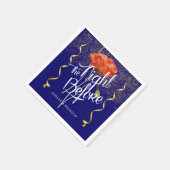 Serviette En Papier Serviettes Élégantes Florales La Nuit Avant (Coin)