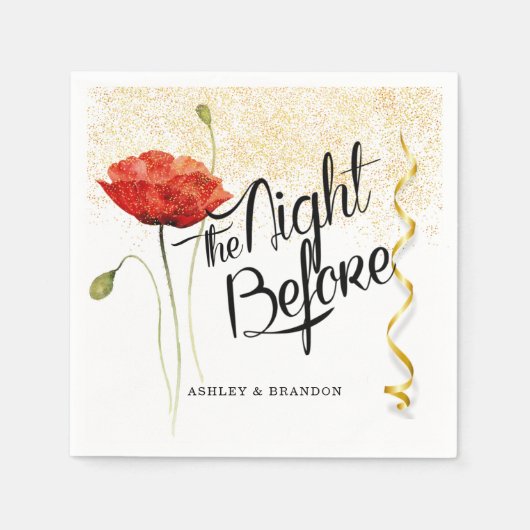 Serviette En Papier Serviettes Élégantes Minimales La Nuit Avant la Ré (Devant)