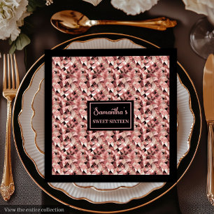 Serviette En Papier Serviettes élégantes or et noir, tendance pour soi