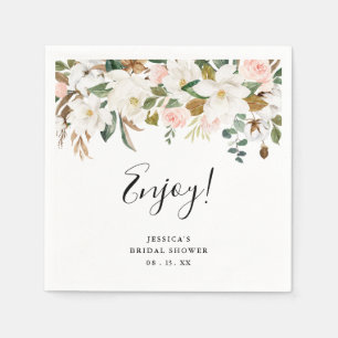Serviette En Papier Serviettes élégantes pour Baby Shower aux Magnolia
