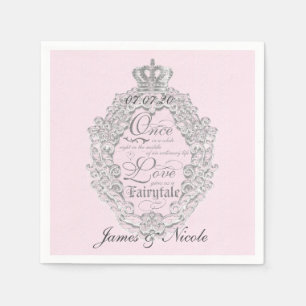Serviette En Papier Serviettes élégantes roses pour mariage vintage co