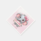 Serviette En Papier Serviettes Eléphant Rose (Coin)