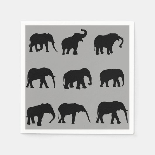 Serviette En Papier Serviettes Eléphants (Devant)