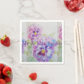 Serviette En Papier Serviettes en aquarelle Violette Pansy Shabby (En situation)