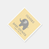 Serviette En Papier Serviettes en baby shower d'éléphants jaunes et gr (Coin)