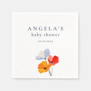 Serviette En Papier Serviettes en Baby shower floral gras