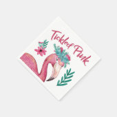 Serviette En Papier Serviettes en Baby shower rose (Coin)
