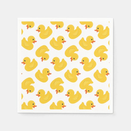 Serviette En Papier Serviettes en caoutchouc jaune - Baby shower & Bir (Devant)