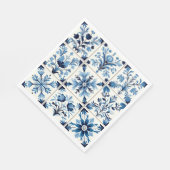 Serviette En Papier serviettes en carreaux bleu portugais (Coin)