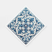 Serviette En Papier serviettes en carreaux bleu portugais (Coin)