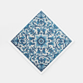 Serviette En Papier serviettes en carreaux bleu portugais (Coin)